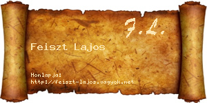 Feiszt Lajos névjegykártya